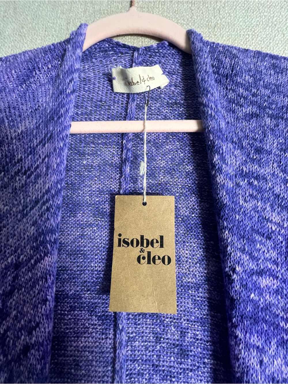 Isobel & Cleo Purple Knit Open Cardigan & Knit Tank - Picture 3 of 6